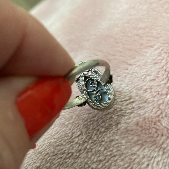 Russian vintage fligree hand painted on porcelain-finift enamel-ring, size 7-7,5 - Picture 11 of 11